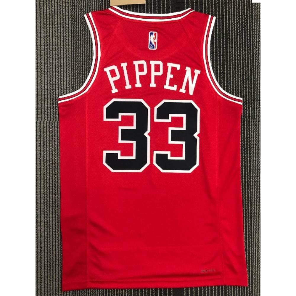 Men's Chicago Bulls Scottie Pippen #33 Red 2021 Swingman NBA Jersey - Icon Edition-Pro Kit Vault | Brand New 26/27 Sports Jerseys
